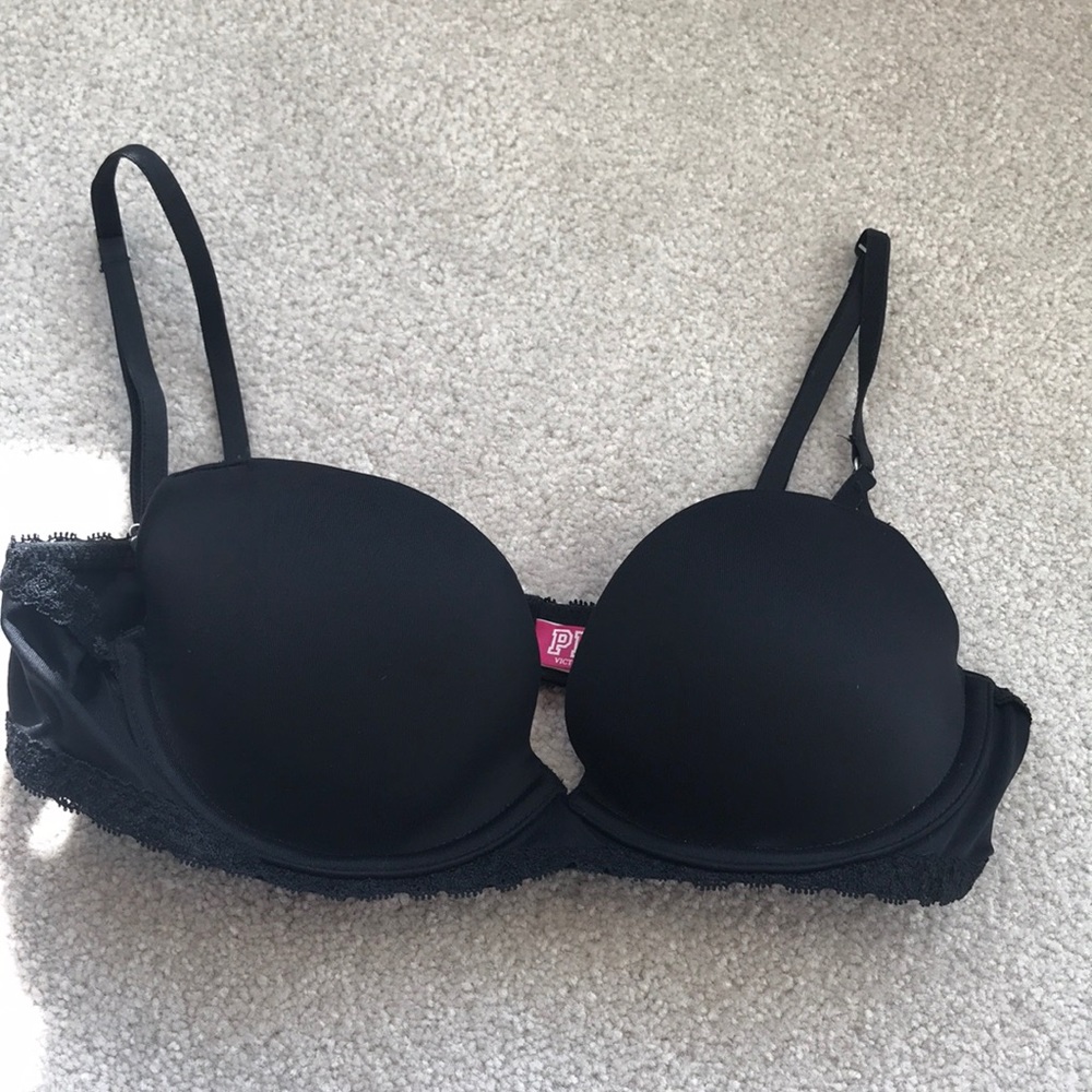 PINK Victoria’s Secret Total Sweetheart Black Bra in 34B